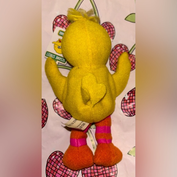 Vintage 1999 Sesame Street Mini Beans Big Bird Plush Kellogg's Collectible w/Tag - Picture 5 of 8